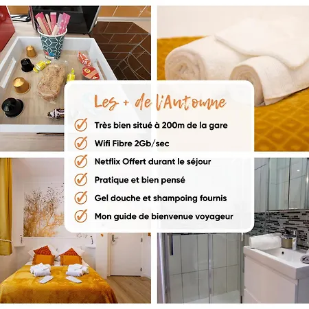 Promenade D'automne - Netflix & Wifi - Climatisation- Parking Gratuit - Check-in 24h24 - Emplacement Velos - Goodmarning Châlons-en-Champagne